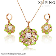 62479-Xuping Special Design Ensemble de bijoux en gros 18K plaqué or bijoux